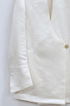 mame kurogouchi linen silk collarless double breasted jacket MM22SS JK016
